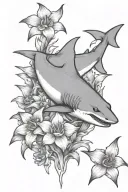 delete the teeth and the eyes of the shark and make it smaller and the head should be where the tail is tattoo design idea