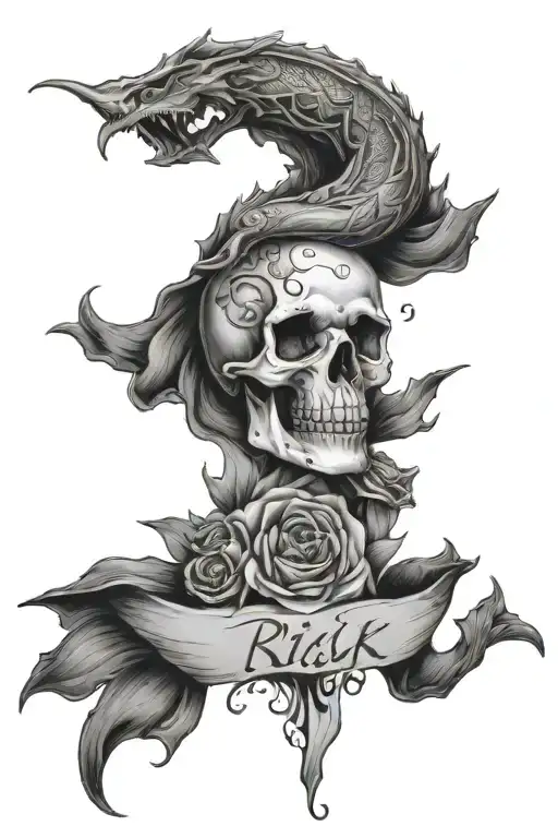 Take the risk or lose the chance tattoo design idea
