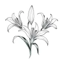 3 easter lilies tattoo design idea