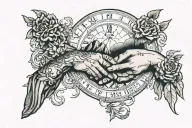 creation of adam with roman numeral of 4 tattoo design idea