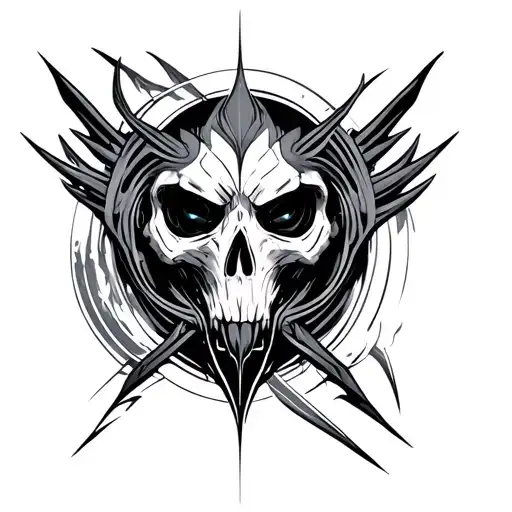 cyber sigilism tattoo design idea