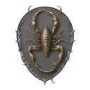 scorpion stinging tattoo design idea