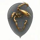 scorpion stinging tattoo design idea