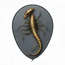 scorpion stinging tattoo design idea