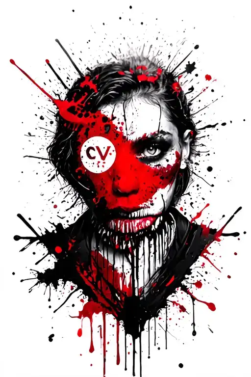 hate and love tattoo design idea