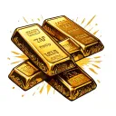 gold bars tattoo design idea