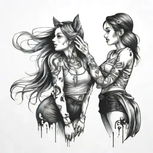 Best Friend Matching tattoo design idea