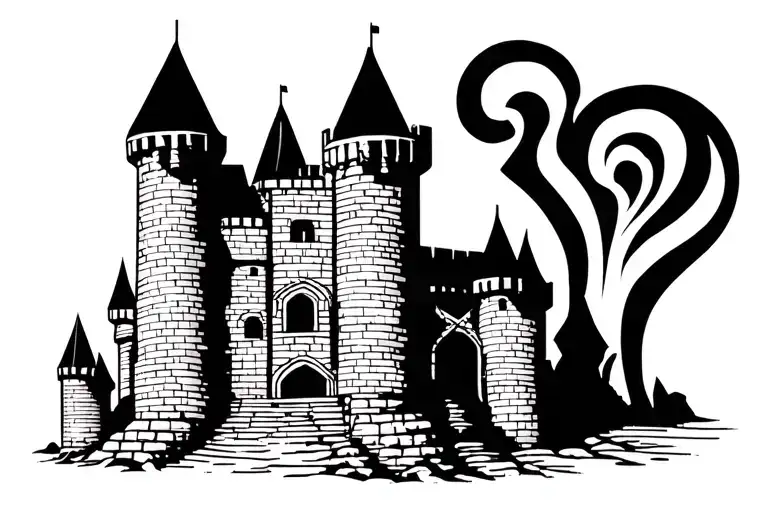 Medieval Castle Made tattoo design idea