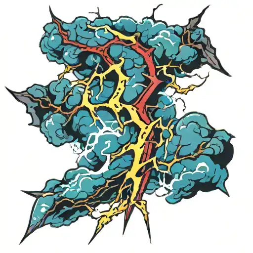 lightning bolts/ veins tattoo design idea
