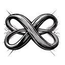 infinity symbol with z hdden in it tattoo design idea