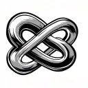infinity symbol with z hdden in it tattoo design idea