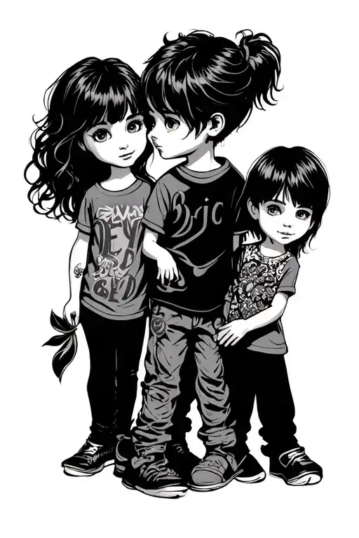 for my three kids Maelee, Blaine and Brock tattoo design idea