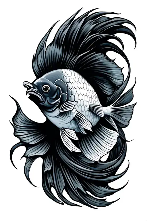 coi fish tattoo design idea