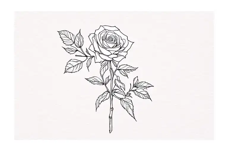 Lynn with roses growing tattoo design idea
