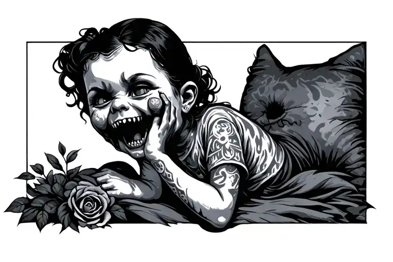 crybaby tattoo design idea