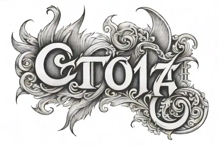 letter 1994 tattoo design idea