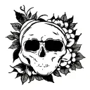 big black bean tattoo design idea