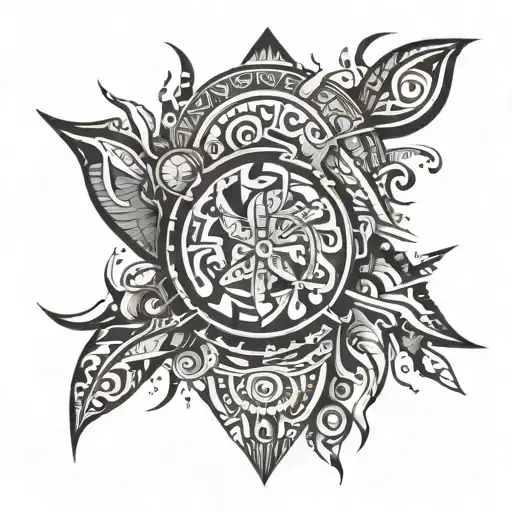 tribal patters inspired by geological tattoo design idea