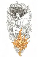 fire element tattoo design idea