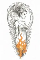fire element tattoo design idea