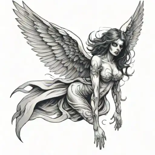 angel of death  tattoo design idea