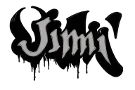 jimi name written tattoo design idea