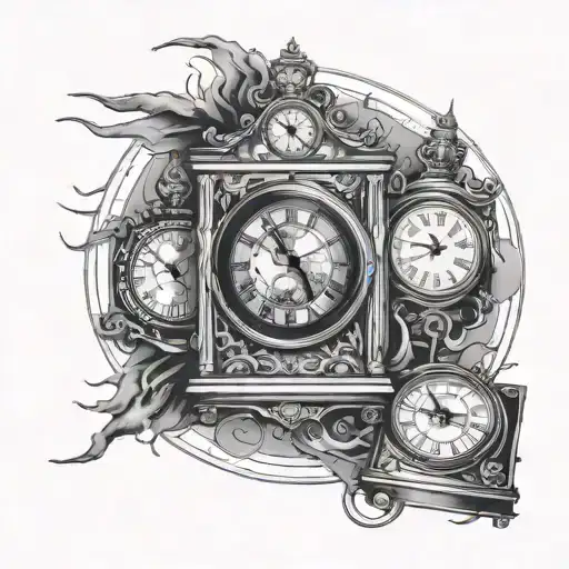 time travel tattoo tattoo design idea