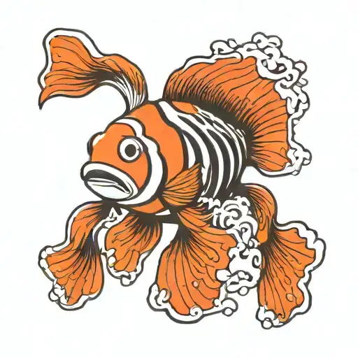 Clownfish tattoo design idea
