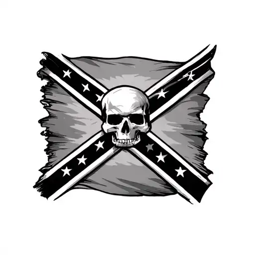 rebel flag tattoo design idea