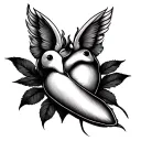 Small tattoo for left side of chest based on traits like loyalty emotional love always listen to my heart, child by hear tattoo design idea