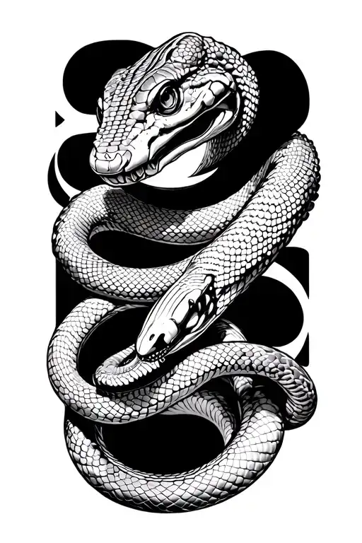 western diamond back rattle snake filler tattoo design idea