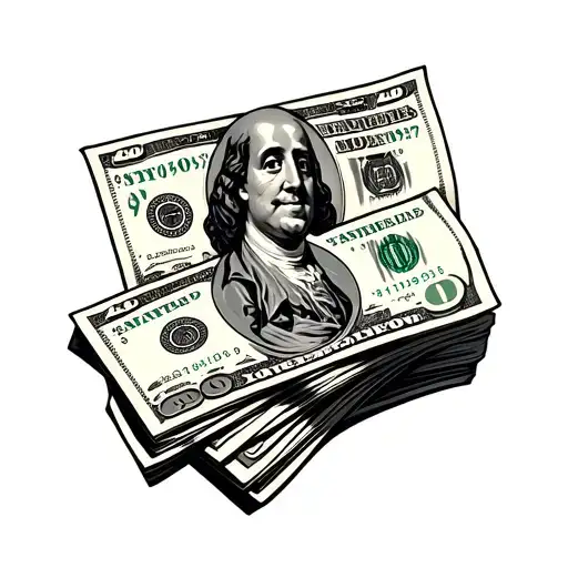 money back full of cash minimal tattoo tattoo design idea