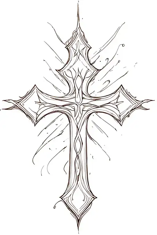 a stiched cross tattoo tattoo design idea