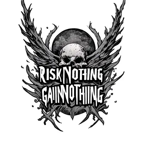 Risk Nothing, Gain Nothing tattoo design idea