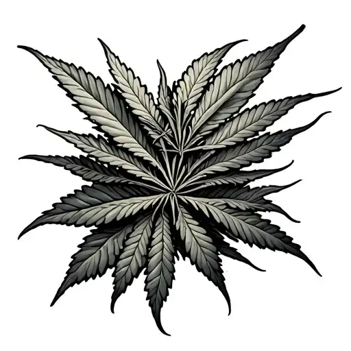 Cannabis growing from seed tattoo design idea