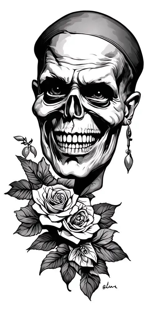 gangster style tattoo design idea