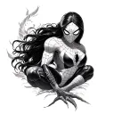 spiderman moana tattoo design idea