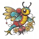 Firefly With Pinata Hanging From Its Leg Tattoo tattoo design idea