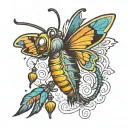 Firefly With Pinata Hanging From Its Leg Tattoo tattoo design idea