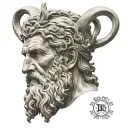 odysseus head tattoo design idea