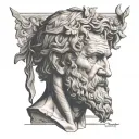 odysseus head tattoo design idea