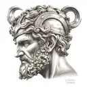 odysseus head tattoo design idea