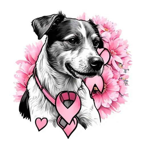 breast cancer survivor, dog lover, 9/23/2005 tattoo design idea
