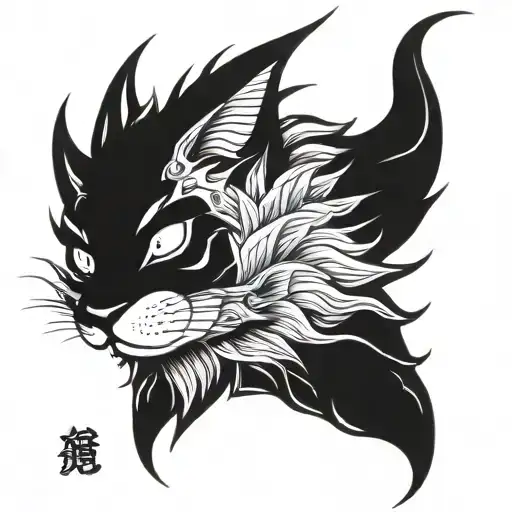 Kurama face tattoo tattoo design idea