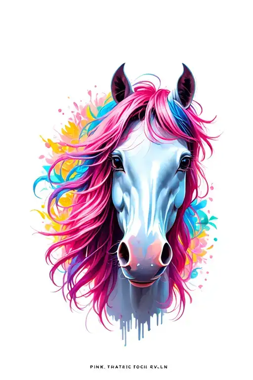 Pink Pony Vlun tattoo design idea