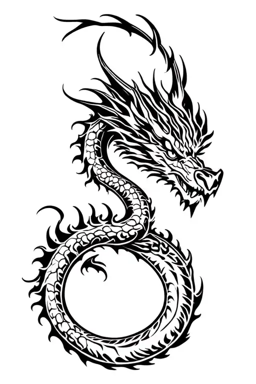 search dragon tattoo design idea