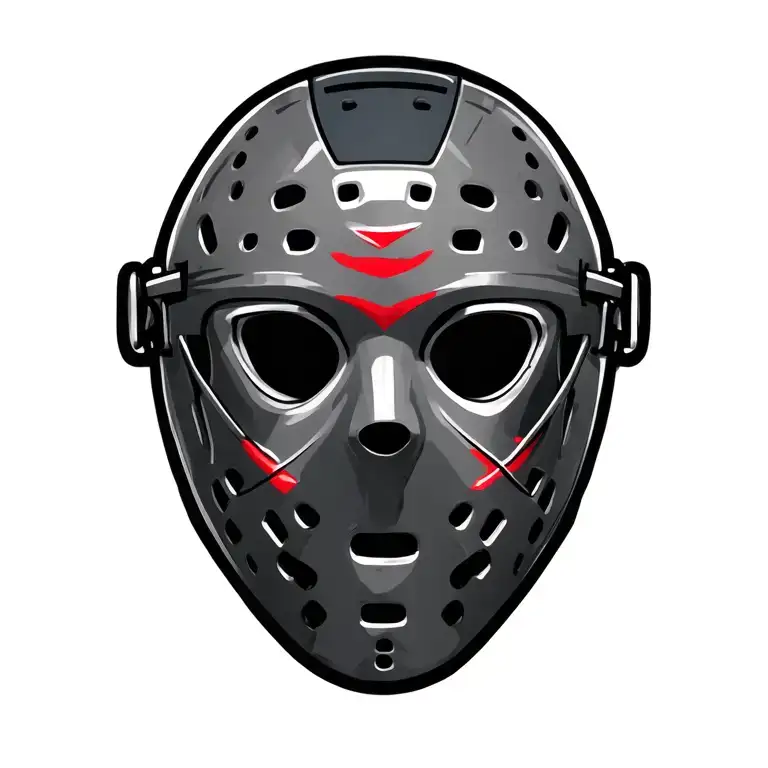 goalie mask tattoo design idea