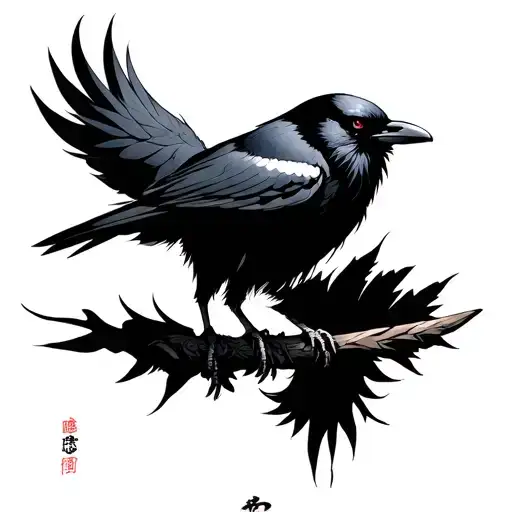 Itachi Crow tattoo design idea