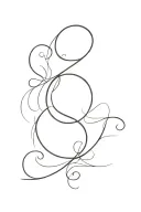 number 3 tattoo design idea