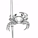 fiddler crab holding sword tattoo design idea